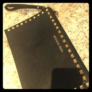 Michael Kors studded large wristlet